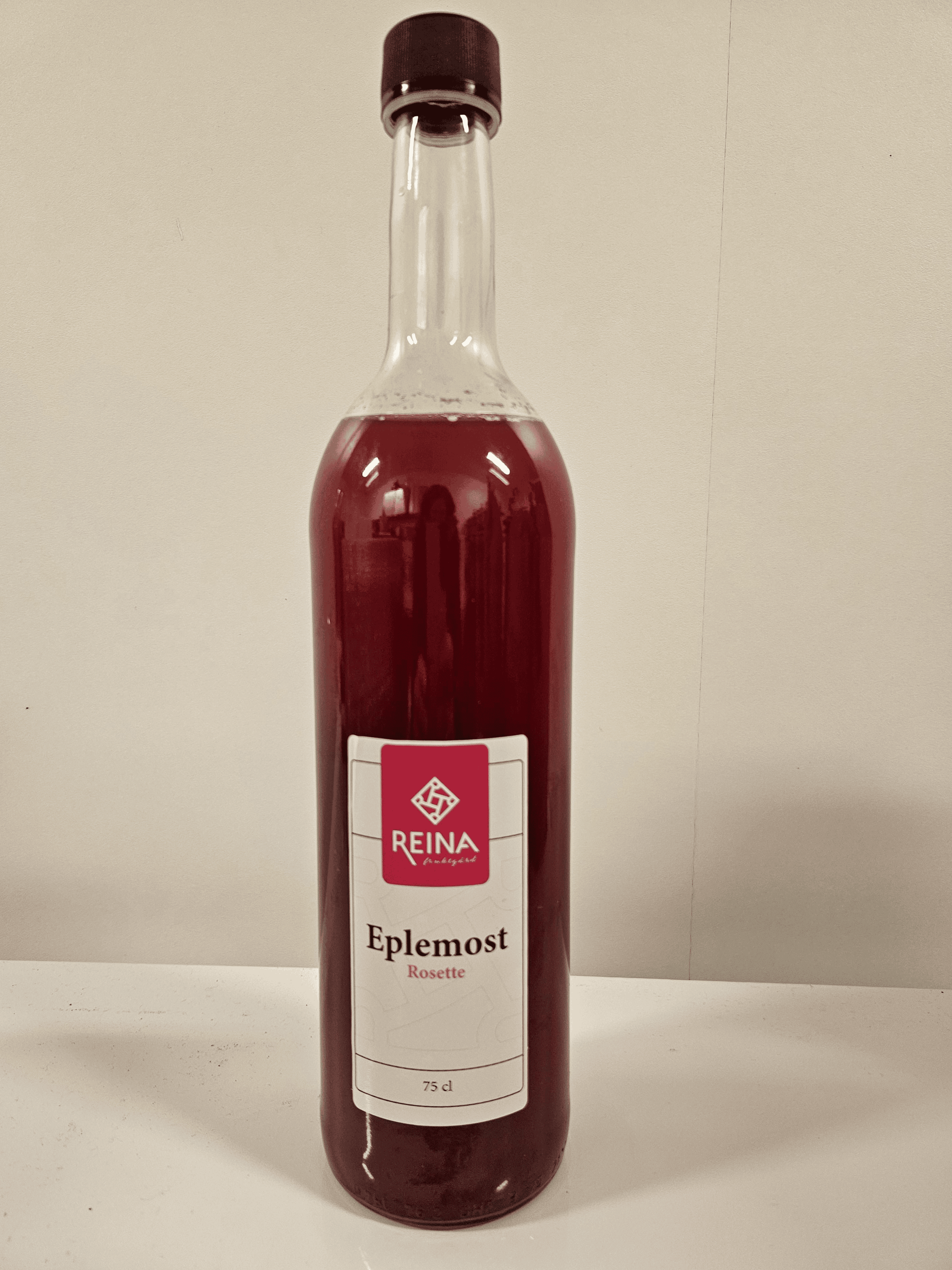 Original etikett — Eplemost Rosette fra Reina Fruktgård